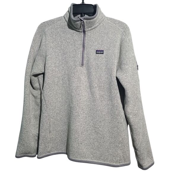 Patagonia Tops - Patagonia Better Sweater 1/4 Zip Pullover Light Gray Large Womens 25616 F12